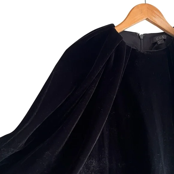 COS Velvet Puff-Sleeved Top dramatic pleated sleeve size 40 excellent condition - Picture 8 of 15